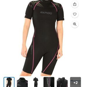 Rapido 2.5mm Equator Women's Shorty Wetsuit 8/Medium -  Black/Pink